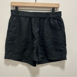 Philosophy Black Linen Shorts